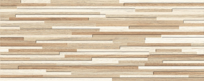 Плитка (20x50) Wall Wood Mosaico 3D Warm Glossy