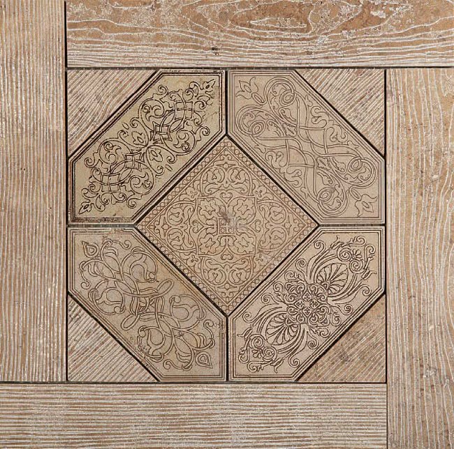 Плитка (33x33) Quadrotta1C330 TVN-biancoTR-seppia
