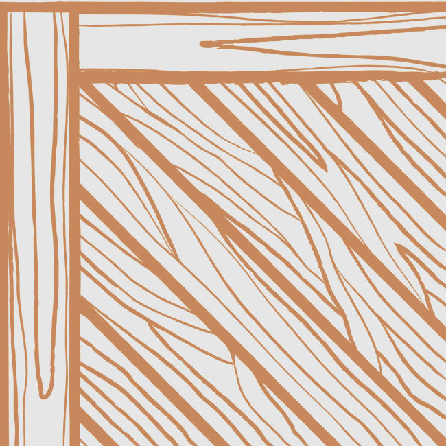 Плитка (60x60) AR6060WLAO WOOD LEFT ANGLE ORANGE