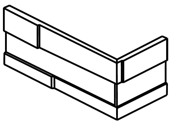 Плитка (10.5x30) NASP Northwhite angolo spaccatella (5 RT)