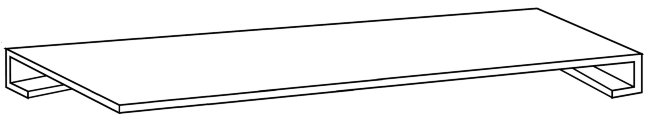 Плитка (30.5x122.6) NORTH WIND ANGOLARE COSTA RETTA DX IVORY x4