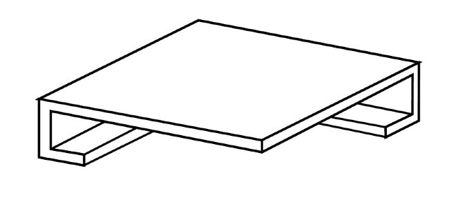 Плитка (34x34) KOUROS ANGOLARE COSTA RETTA SX GREY x4