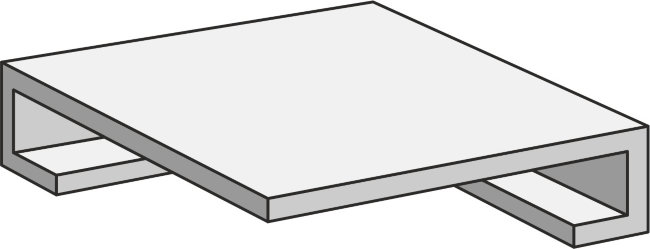 Плитка (30.8x30.8) CHALET ANGOLARE COSTA RETTA SX WHITE x4
